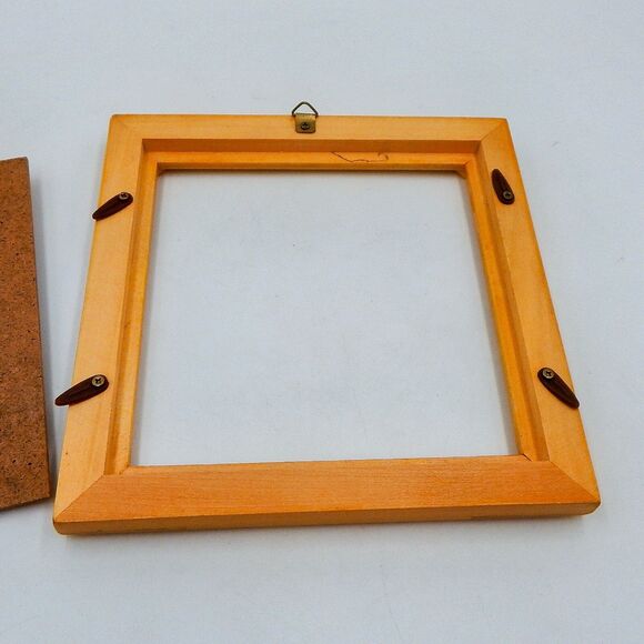 Framed Ceramic Tile Anime White Mouse With Gift Asian Wording Raised Outline - Picture 6 of 6